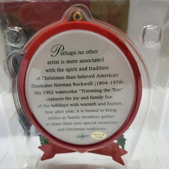 NEW Vtg Norman Rockwell Heirloom Collec. Christmas Ornament #113 Carlton Cards - Picture 3 of 12